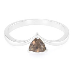 Zilveren ring met een rookkwarts