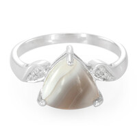 Zilveren ring met een Botswana agaat