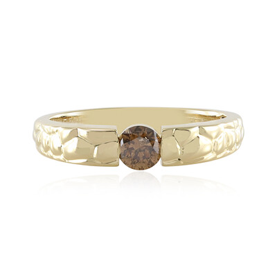 Gouden ring met een I1 Bruine Diamant (de Melo)