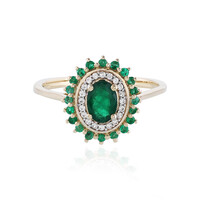 Gouden ring met een Zambia-smaragd