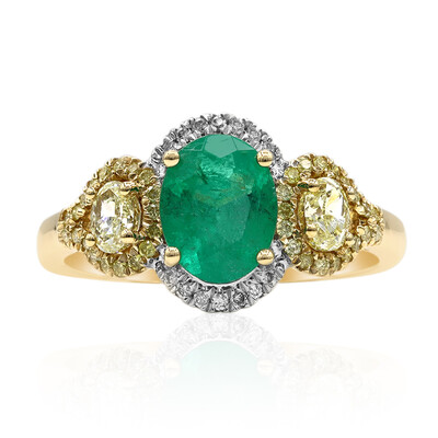 Gouden ring met een AAA Zambia smaragd (CIRARI)