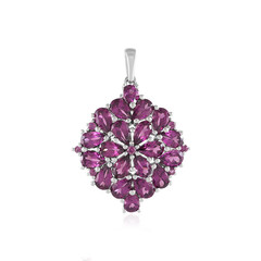 Zilveren hanger met rhodolieten