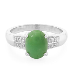 Zilveren ring met een keizerlijk chrysopraas