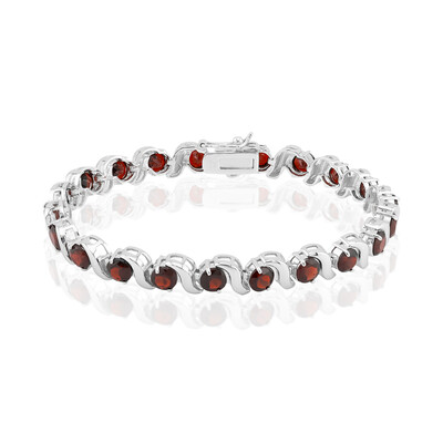 Zilveren armband met granaten