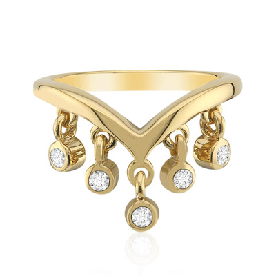 Zilveren ring met zirkonen (M de Luca)