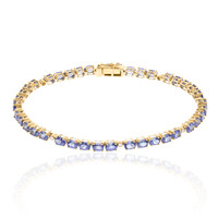 Gouden armband met AAA tanzanieten