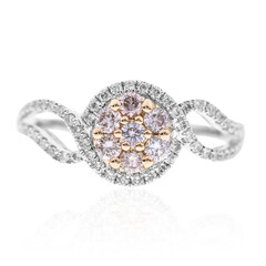 Gouden ring met I1 Roze Diamanten (CIRARI)