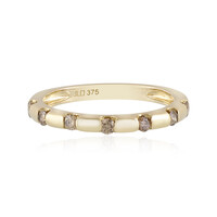 Gouden ring met I2 Champagne Diamanten