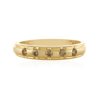 Gouden ring met I1 Bruine Diamanten