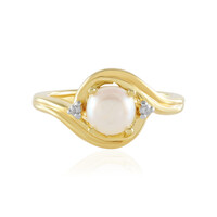 Zilveren ring met een Witte zoetwater kweekparel