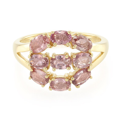 Gouden ring met Onverhitte Padparadscha Saffieren (AMAYANI)