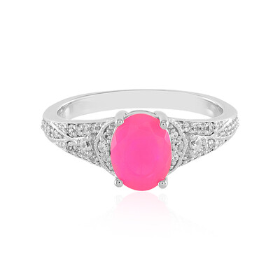 Zilveren ring met een Roze Ethopische Opaal