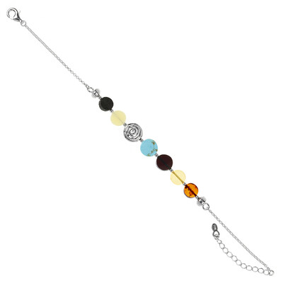 Zilveren armband met een turkoois (dagen)