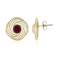 Gouden oorbellen met Madagaskar Robijnen (Ornaments by de Melo)