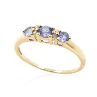 Gouden ring met een tanzaniet