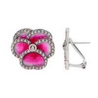 Zilveren oorbellen met zirkonen (Dallas Prince Designs)