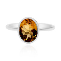 Zilveren ring met een Cognac Scapoliet