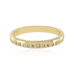 Zilveren ring met I3 Champagne Diamanten