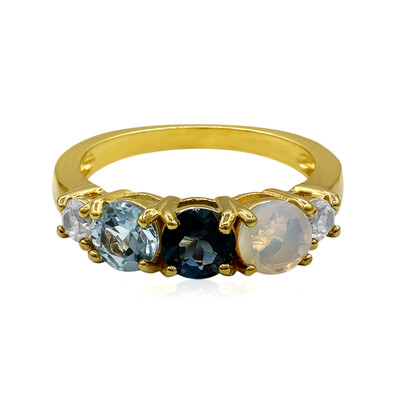 Zilveren ring met een Londen-blauwe topaas