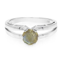 Zilveren ring met een spectroliet
