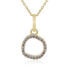 Gouden halsketting met I4 Champagne Diamanten