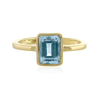 Zilveren ring met een hemel-blauwe topaas