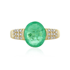 Gouden ring met een Ethiopische smaragd (AMAYANI)