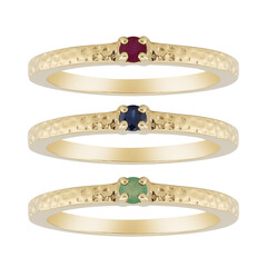 Zilveren ring met een robijn