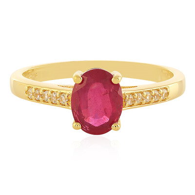 Zilveren ring met een Madagaskar Robijn