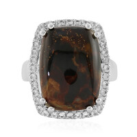 Zilveren ring met een Gouden Pietersiet