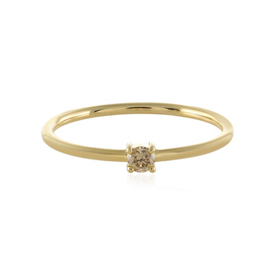 Gouden ring met een SI1 Champagne Diamant