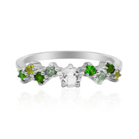 Zilveren ring met een witte topaas