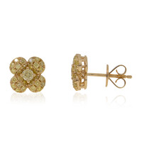 Gouden oorbellen met gele S12 diamanten (CIRARI)