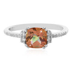 Zilveren ring met een Perzik Mystieke Topaas