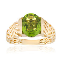 Gouden ring met een peridoot (Ornaments by de Melo)
