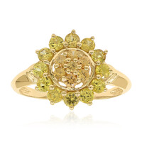 Gouden ring met gele saffieren