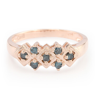 Zilveren herenring met Fancy diamanten