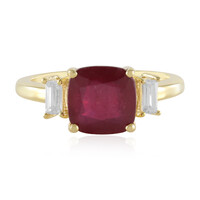Zilveren ring met een Madagaskar Robijn