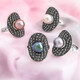 Zilveren ring met een Tahiti parel (Annette classic)