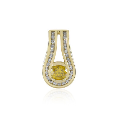 Gouden hanger met een I1 Gele DIamant