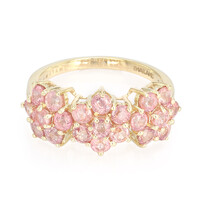 Gouden ring met Onverhitte Padparadscha Saffieren (AMAYANI)