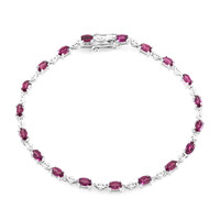 Zilveren armband met rhodolieten