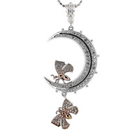 Zilveren halsketting met zirkonen (Dallas Prince Designs)