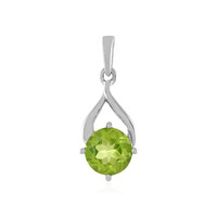 Zilveren hanger met een peridoot