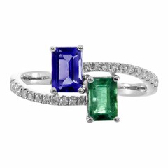 Gouden ring met een AAA Zambia smaragd (CIRARI)