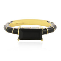 Zilveren ring met een zwarte onyx