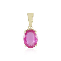 Gouden hanger met een Madagaskar Roze Saffier