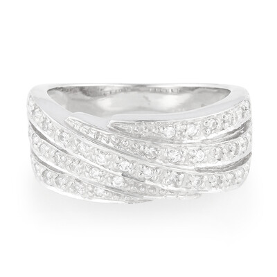 Zilveren ring met zirkonen