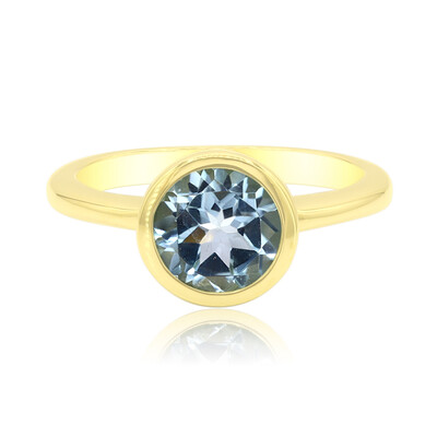 Zilveren ring met een hemel-blauwe topaas (MONOSONO COLLECTION)