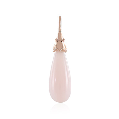 Zilveren hanger met een roze opaal (MONOSONO COLLECTION)